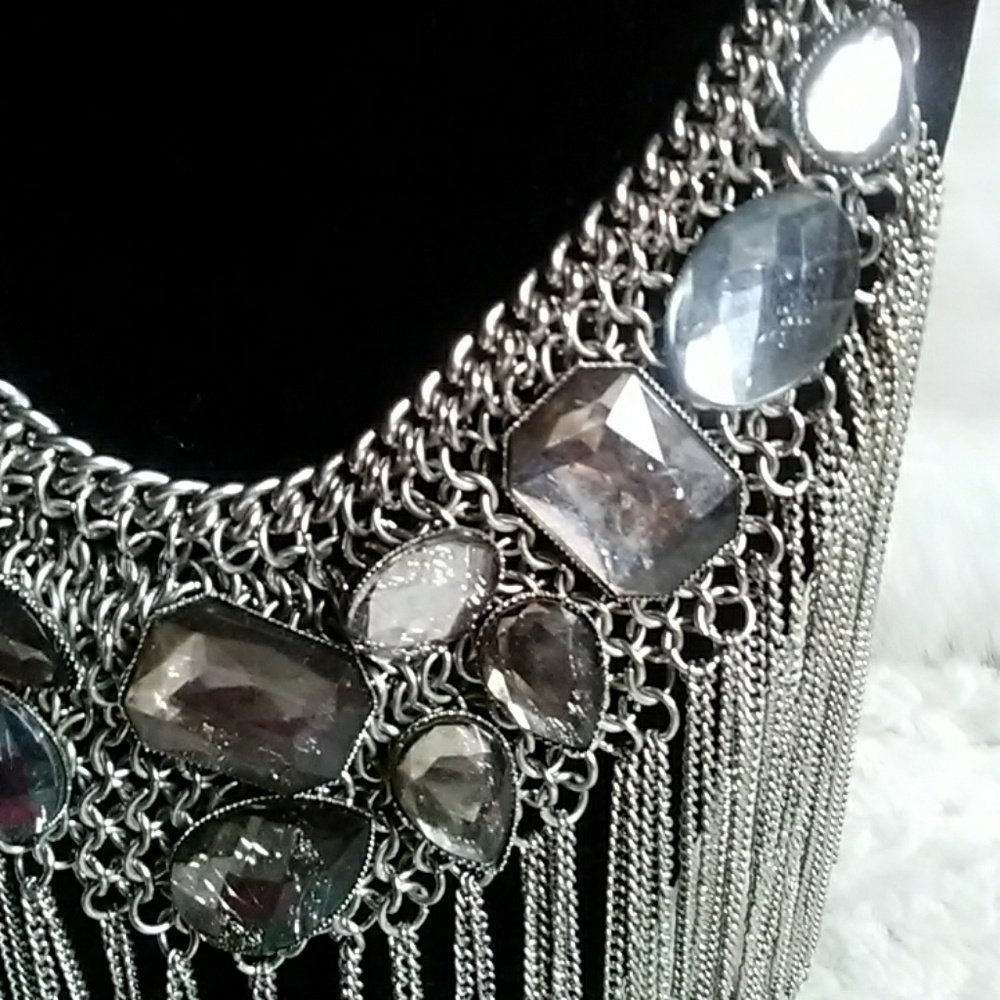 Multi Strand Chain Statement Necklace - image 2